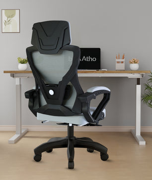 beAAtho Astra: Luxurious Leg Support, 4D Lumbar Support, 145° Recline & Adjustable Tilt Office & Study Mesh High Back Chair