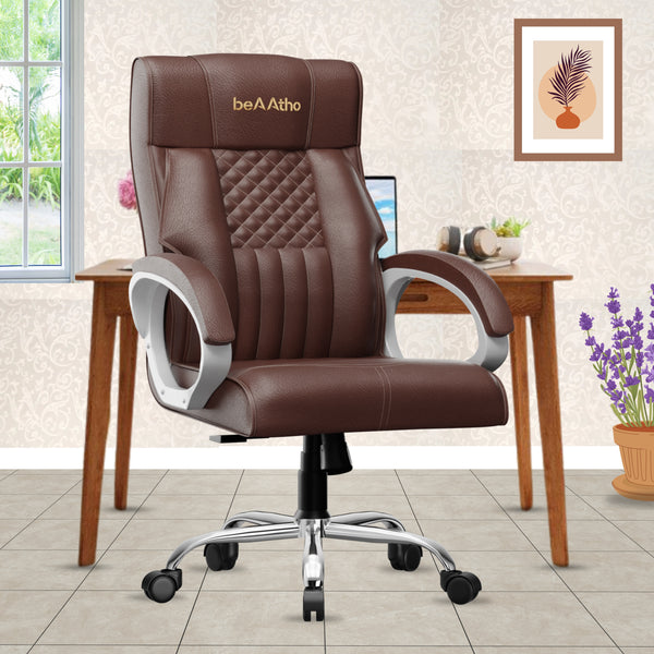 beAAtho® Oxford High Back Executive | 3-Year Warranty | Office Revolving Chair