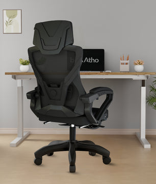 beAAtho Astra: Luxurious Leg Support, 4D Lumbar Support, 145° Recline & Adjustable Tilt Office & Study Mesh High Back Chair