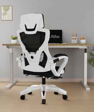 beAAtho Astra: Luxurious Leg Support, 4D Lumbar Support, 145° Recline & Adjustable Tilt Office & Study Mesh High Back Chair