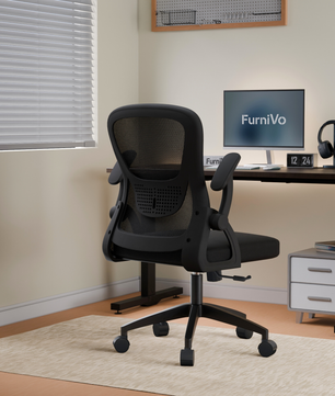 FurniVo Spark Ergonomic High Back Office Chair with 3D Adjustable Armrest, Adjustable Lumbar Support, Revolving Mesh Chair - Home & Office