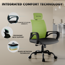 beAAtho Verona Mesh Chair | 3-Year Limited Warranty | Sturdy Nylon base Mesh Revolving Office Chair