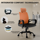 beAAtho Verona Mesh Chair | 3-Year Limited Warranty | Sturdy Nylon base Mesh Revolving Office Chair