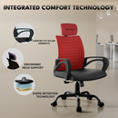 beAAtho Verona Mesh Chair | 3-Year Limited Warranty | Sturdy Nylon base Mesh Revolving Office Chair