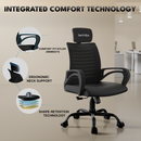 beAAtho Verona Mesh Chair | 3-Year Limited Warranty | Sturdy Nylon base Mesh Revolving Office Chair