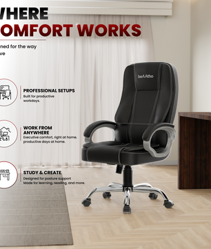 Vintage High Back | 3-Year Warranty | Office Revolving Chair