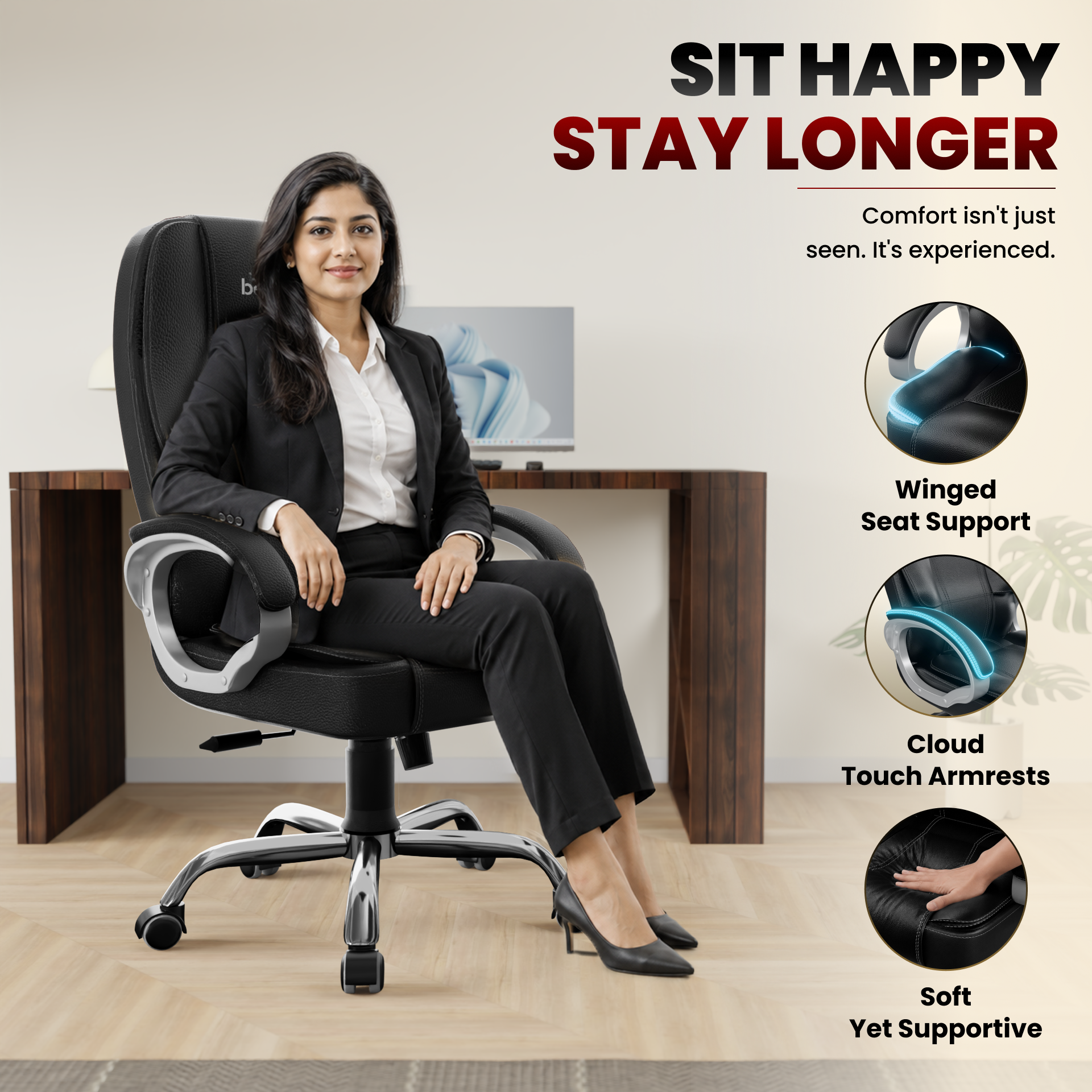 Vintage High Back | 3-Year Warranty | Office Revolving Chair
