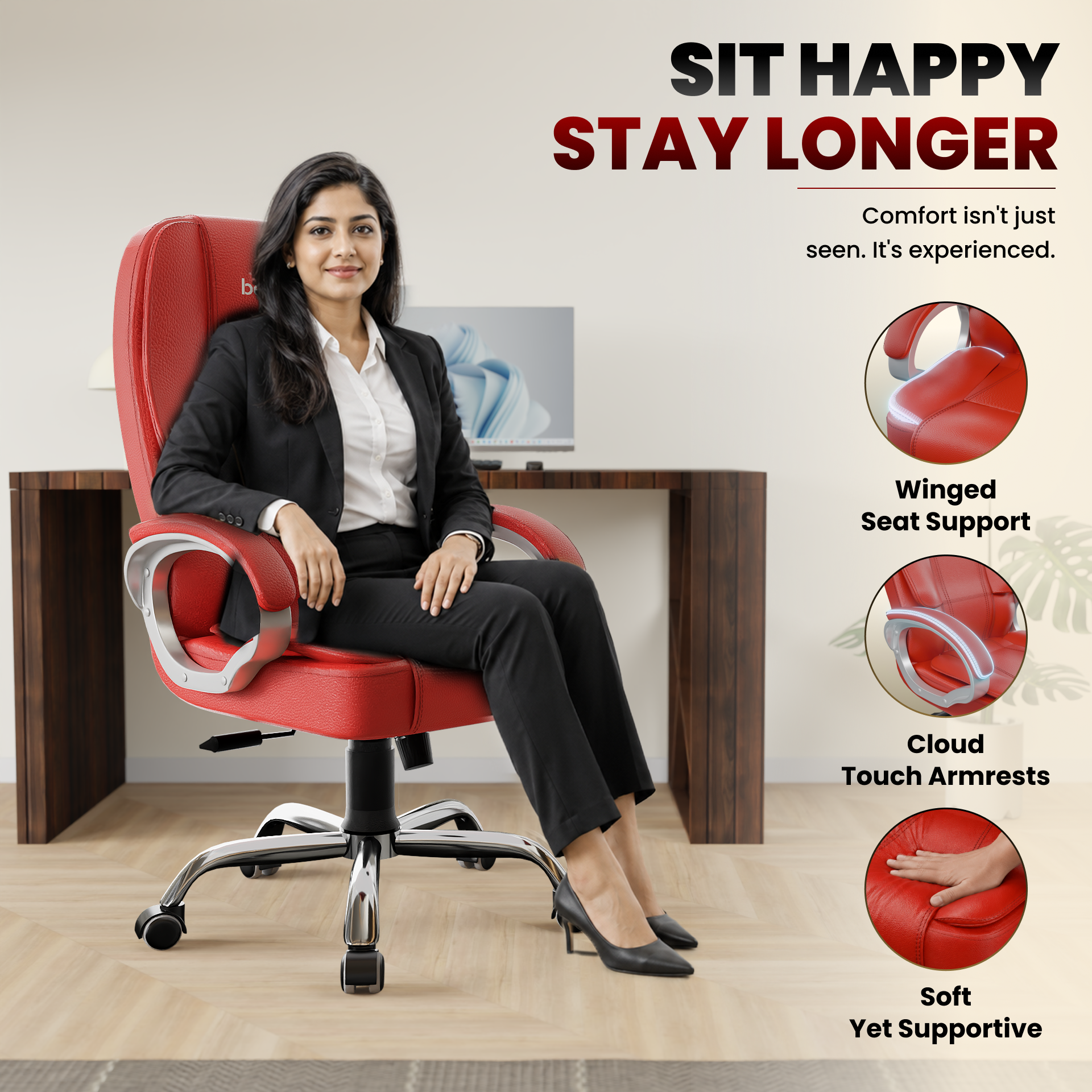 Vintage High Back | 3-Year Warranty | Office Revolving Chair