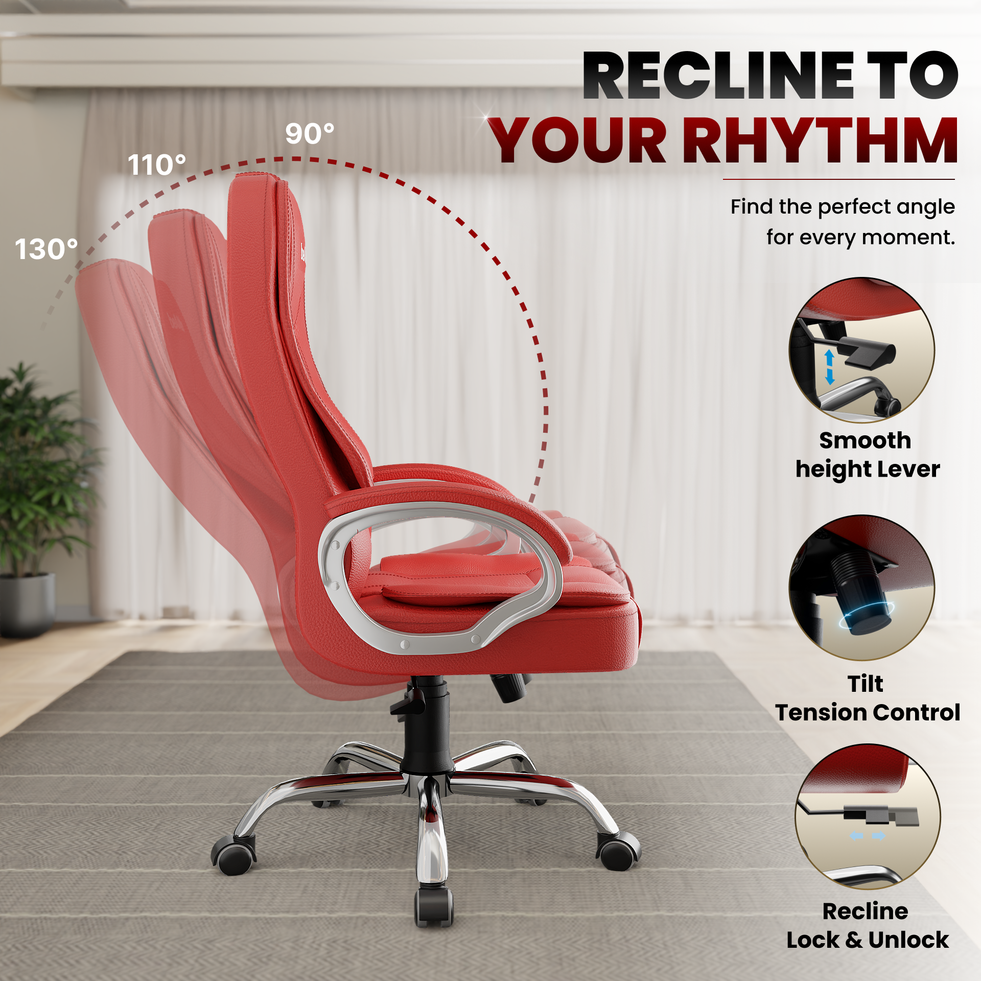 Vintage High Back | 3-Year Warranty | Office Revolving Chair