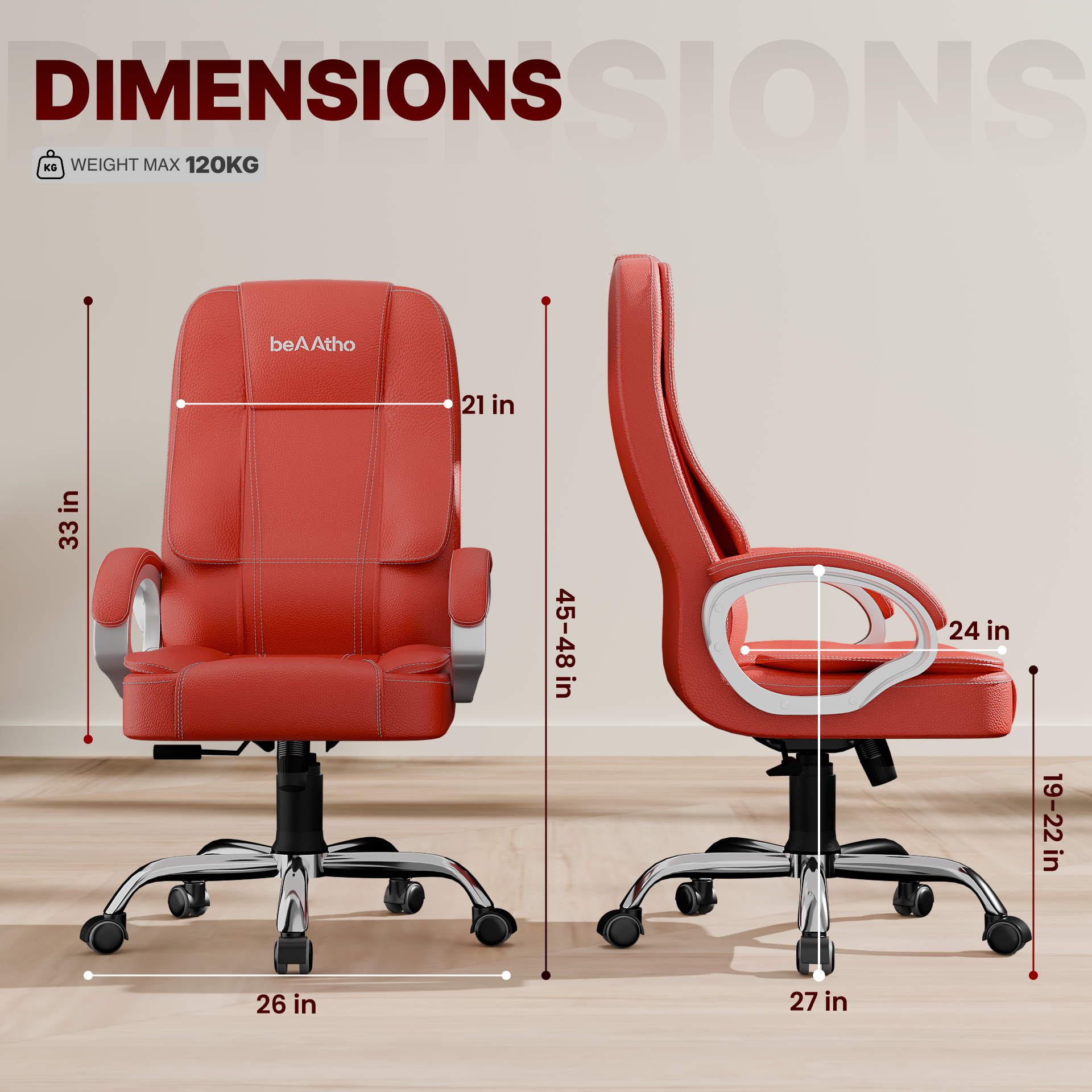 Vintage High Back | 3-Year Warranty | Office Revolving Chair