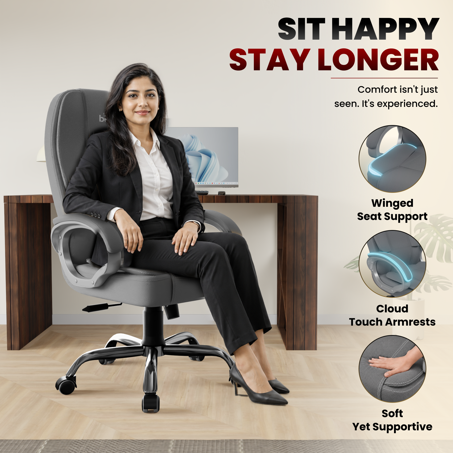 Vintage High Back | 3-Year Warranty | Office Revolving Chair