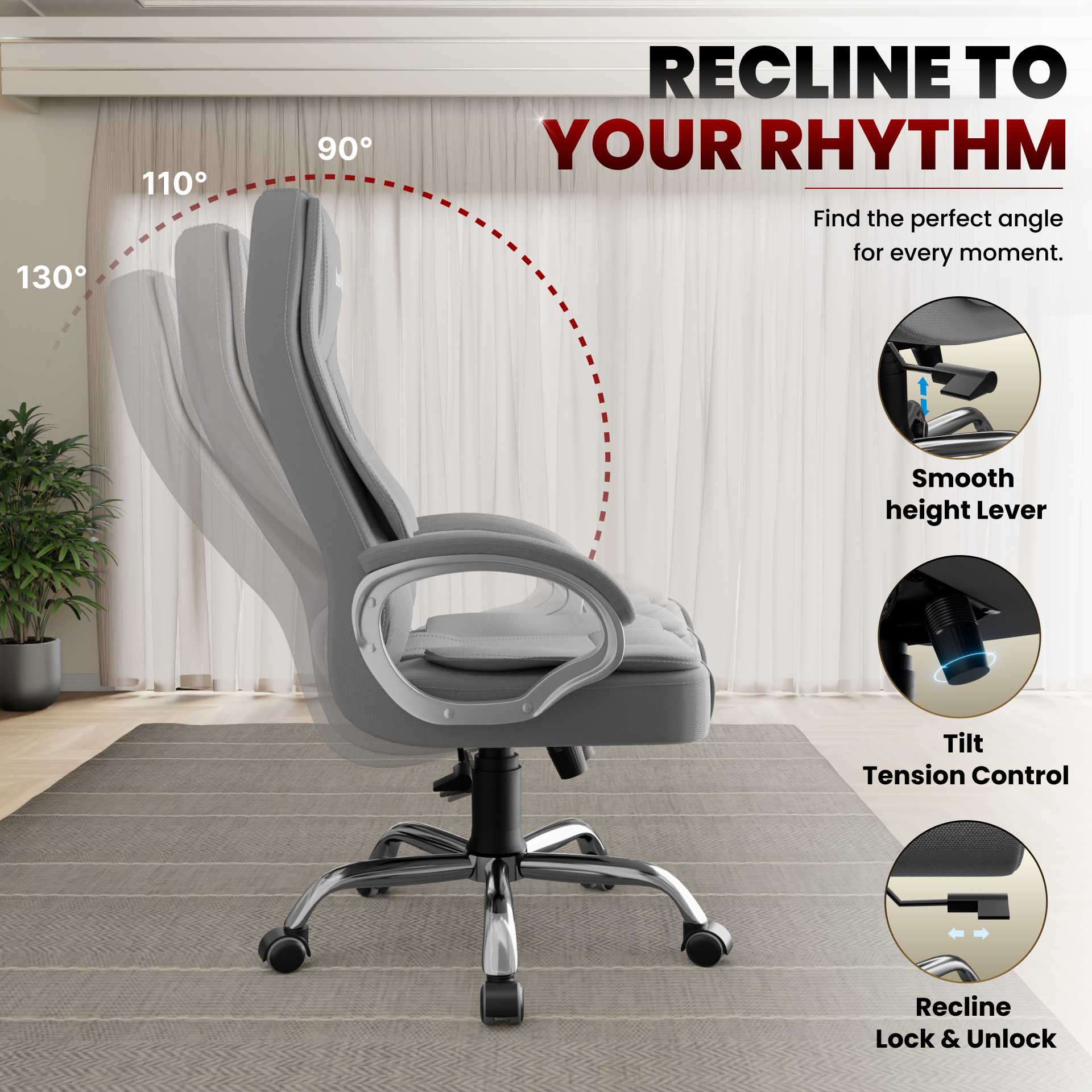 Vintage High Back | 3-Year Warranty | Office Revolving Chair