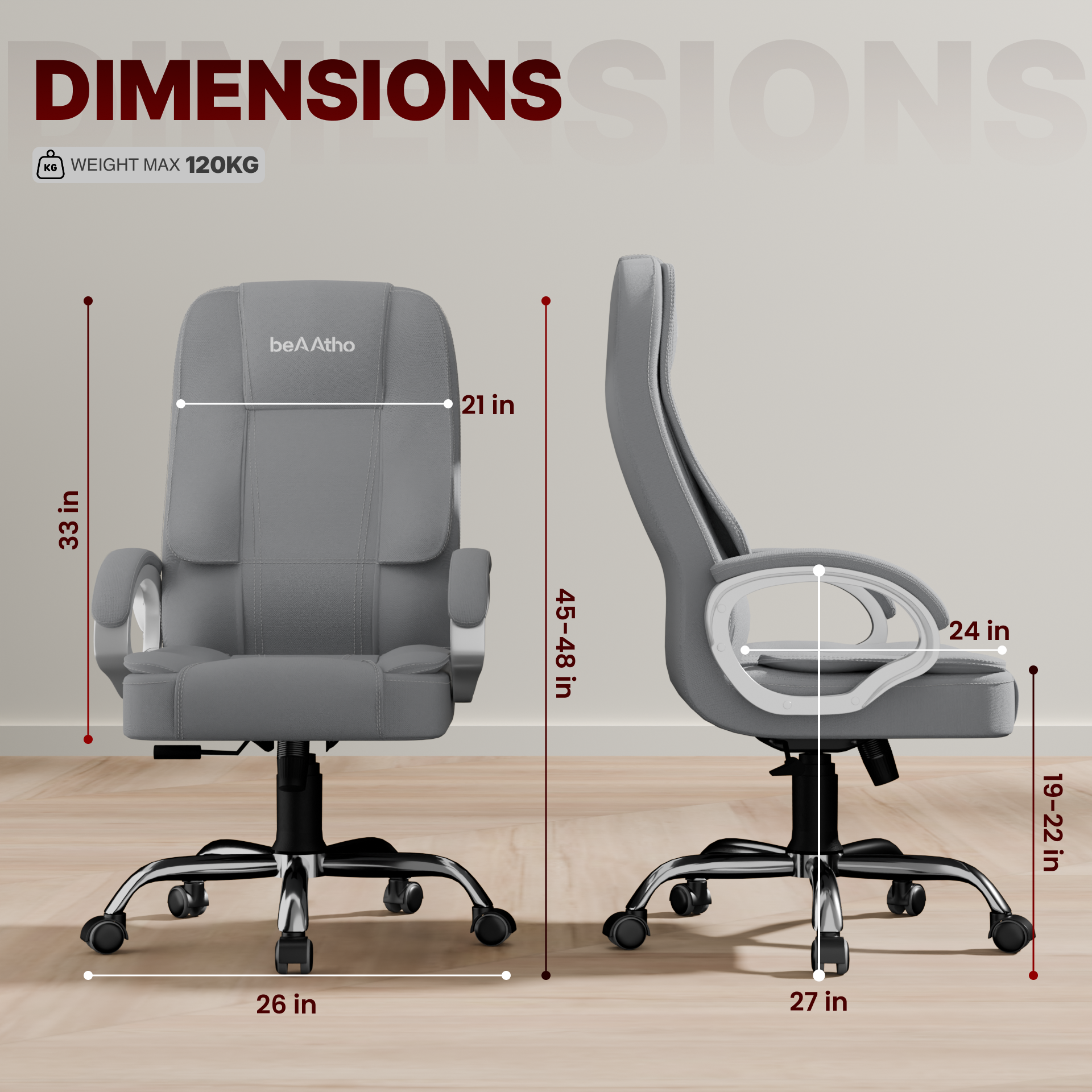 Vintage High Back | 3-Year Warranty | Office Revolving Chair