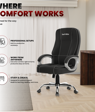 Vintage High Back | 3-Year Warranty | Office Revolving Chair