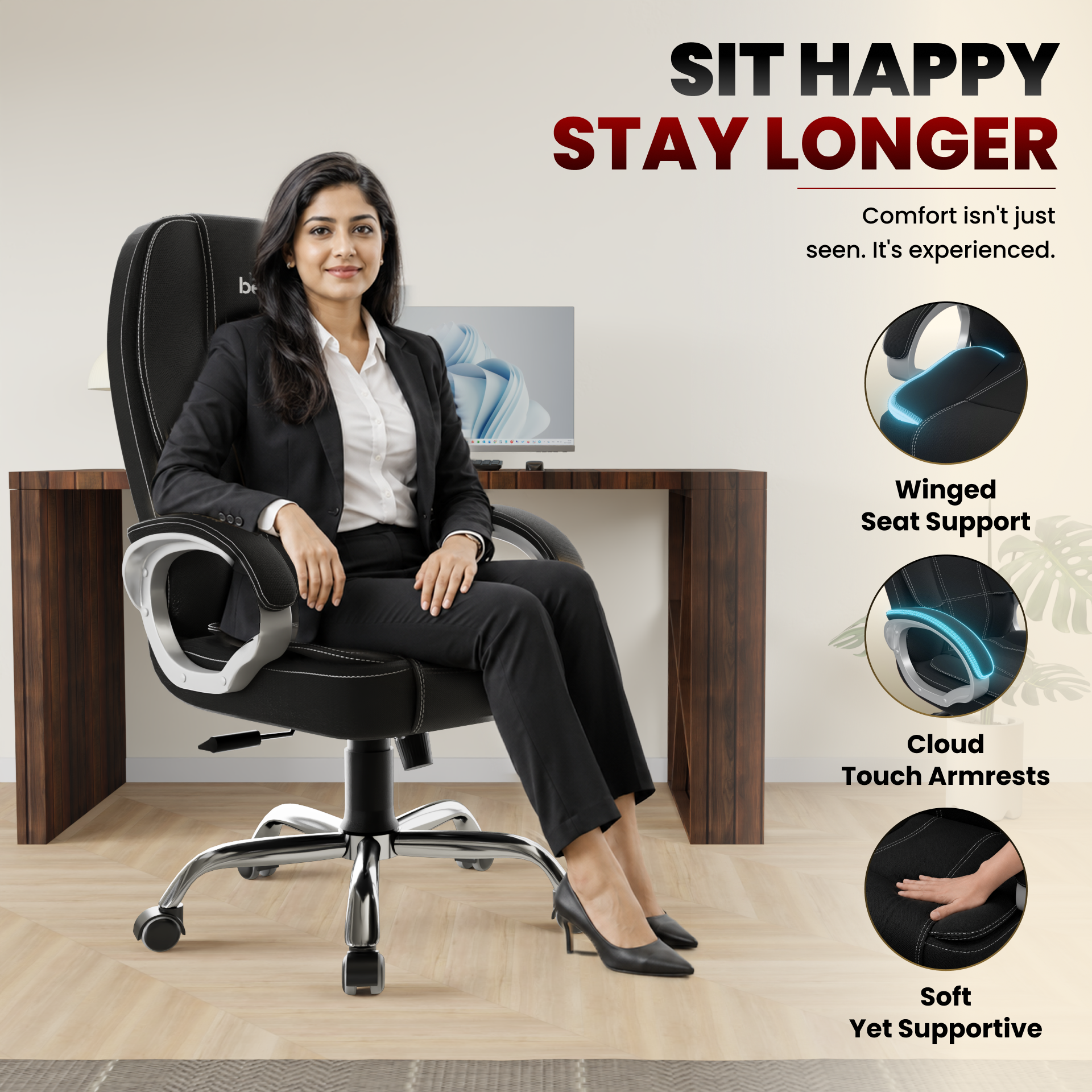 Vintage High Back | 3-Year Warranty | Office Revolving Chair