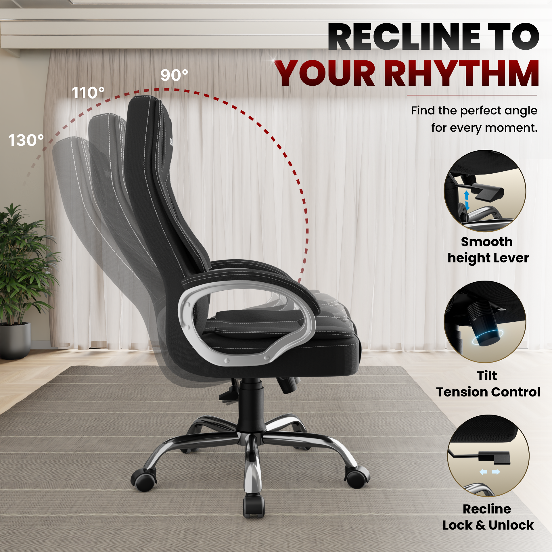 Vintage High Back | 3-Year Warranty | Office Revolving Chair