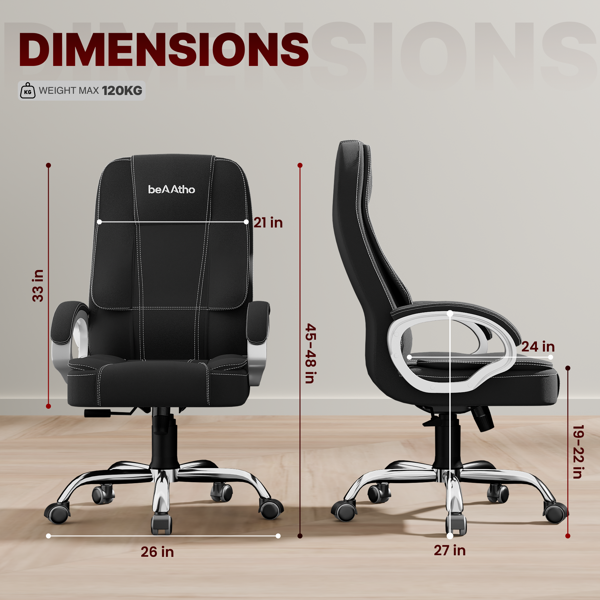 Vintage High Back | 3-Year Warranty | Office Revolving Chair
