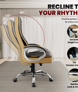 Vintage High Back | 3-Year Warranty | Office Revolving Chair