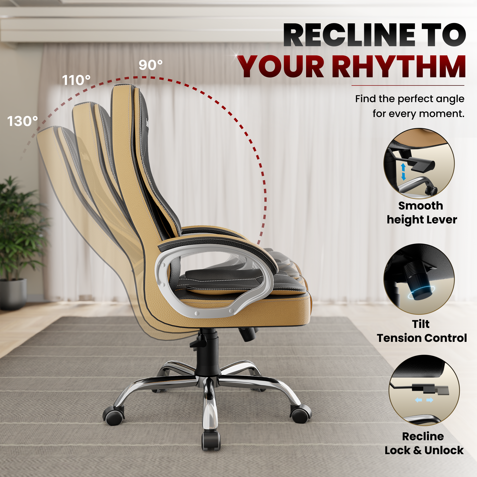 Vintage High Back | 3-Year Warranty | Office Revolving Chair