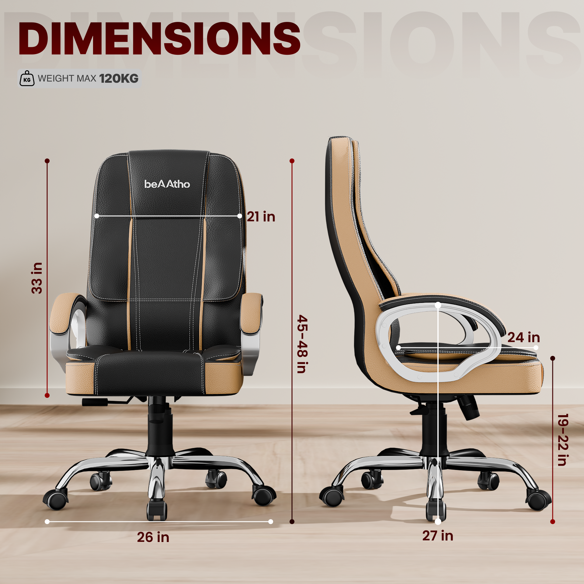 Vintage High Back | 3-Year Warranty | Office Revolving Chair