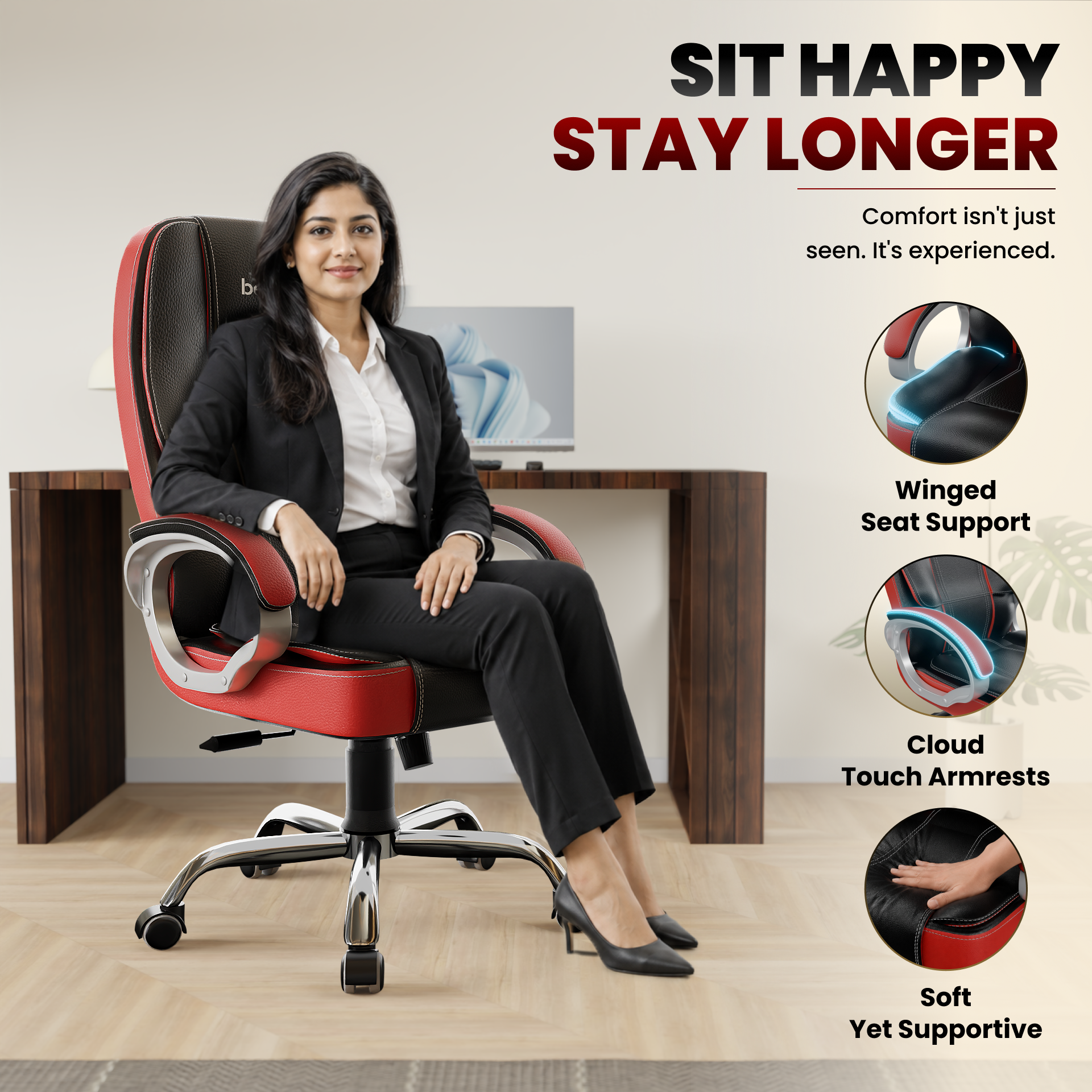 Vintage High Back | 3-Year Warranty | Office Revolving Chair