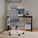 FurniVo Spark Ergonomic High Back Office Chair with 3D Adjustable Armrest, Adjustable Headrest, Lumbar Support, Revolving Mesh Chair - Home & Office
