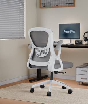 FurniVo Spark Ergonomic High Back Office Chair with 3D Adjustable Armrest, Adjustable Lumbar Support, Revolving Mesh Chair - Home & Office