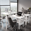 beAAtho Spectrum Desk - Multipurpose Workstation for Home, Office, or Study, Engineered Wood with Large Spacious Top, Open Shelf Storage, Durable & Tested for Strength, Easy to Assemble.(Beige)(DIY)