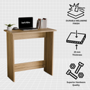 beAAtho Apex Desk for Home Office & Study | Multipurpose Engineered Wood Table with Spacious Top,Premium Finish, Sturdy Legs & Easy DIY Assembly (Brown)