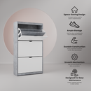 beAAtho® Zento Shoe Cabinet with Tilt-Out Drawers | 3 DOOR | Modern Wooden Shoe Organizer for Home & Office | Durable & Elegant | DIY |