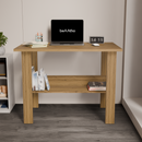 beAAtho Spectrum Desk - Multipurpose Workstation for Home, Office, or Study, Engineered Wood with Large Spacious Top, Open Shelf Storage, Durable & Tested for Strength, Easy to Assemble.(Beige)(DIY)