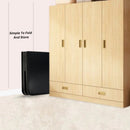 Metal Folding Single Bed with Fitted Double Layer Mattress for Sleeping | Guest Bed | Easily Storable Bed | Space Saving Single Bed | Sturdy Bed Frame (Double Layer Foam, 2.5ft x 6ft)