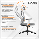 Dusk Ergonomic High Back Mesh Office Chair | Adjustable Lumbar Support, Adjustable Armrests,| Home Office Desk Chair, 3 Years Warranty