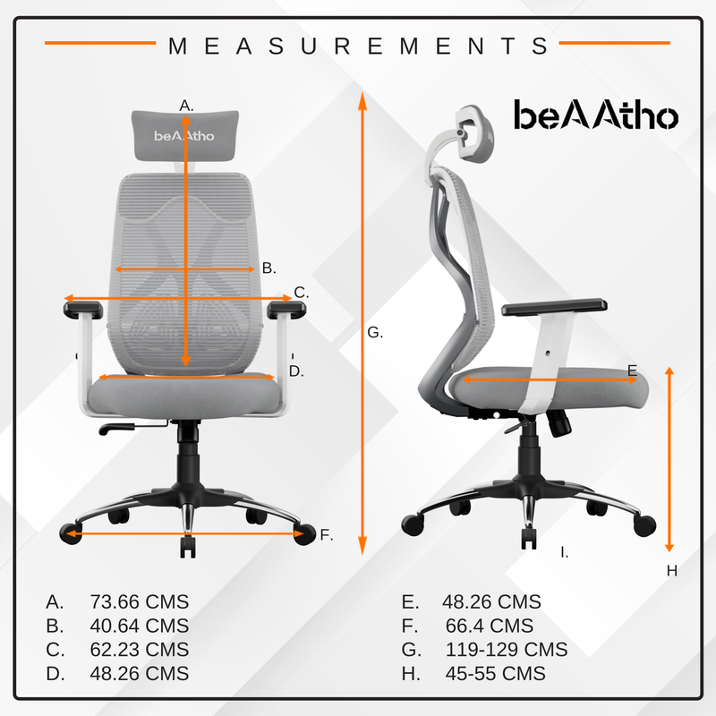 Dusk Ergonomic High Back Mesh Office Chair | Adjustable Lumbar Support, Adjustable Armrests,| Home Office Desk Chair, 3 Years Warranty