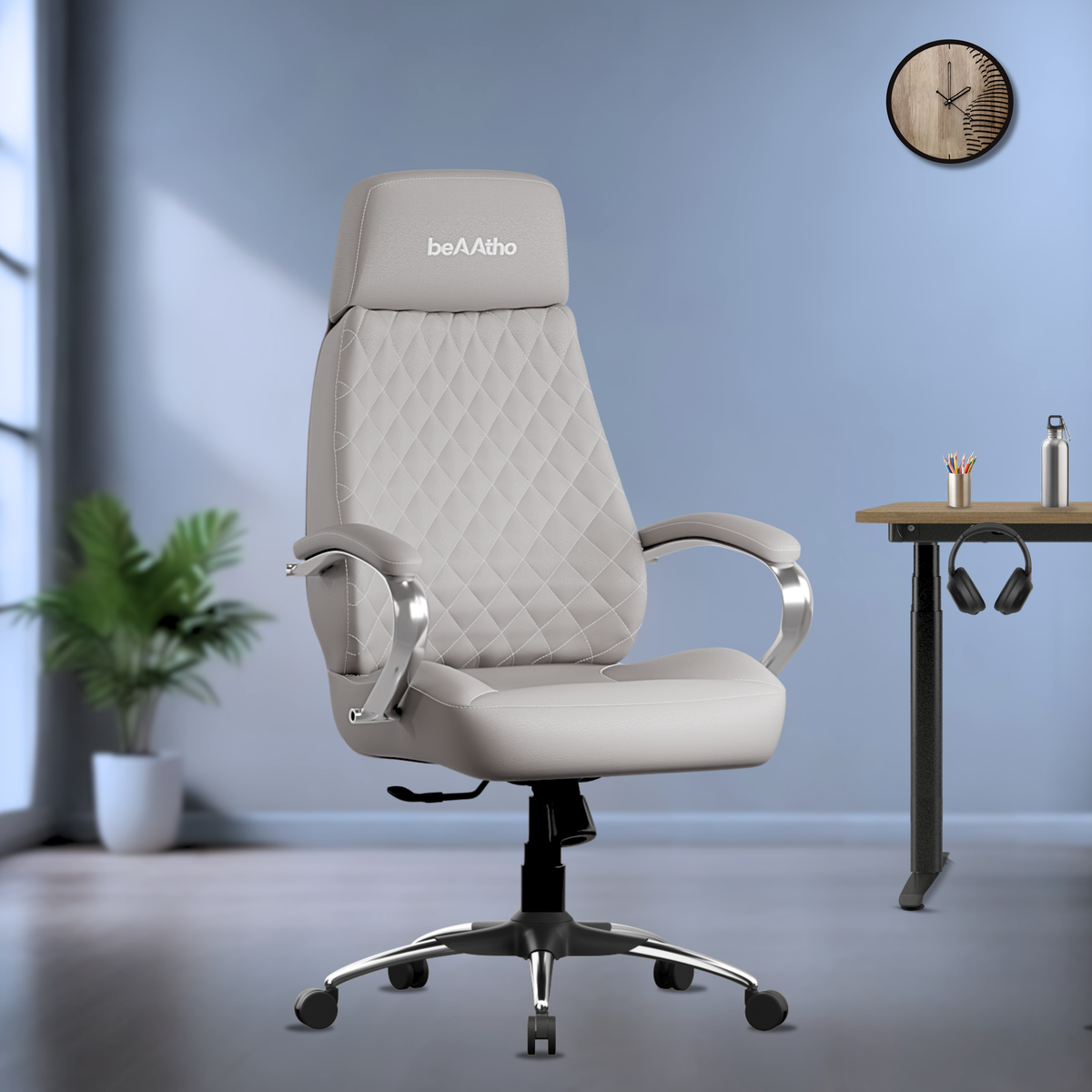 Zen Leatherette Executive Office Chair High Back Revolving Chair with  Integrated Lumbar Support Ergonomic Comfortable Seating 3-Year  Warranty