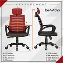 beAAtho Verona Mesh Chair | 3-Year Limited Warranty | Sturdy Nylon base Mesh Revolving Office Chair