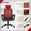 beAAtho Verona Mesh Chair | 3-Year Limited Warranty | Sturdy Nylon base Mesh Revolving Office Chair