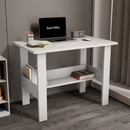 beAAtho Spectrum Desk - Multipurpose Workstation for Home, Office, or Study, Engineered Wood with Large Spacious Top, Open Shelf Storage, Durable & Tested for Strength, Easy to Assemble.(Beige)(DIY)